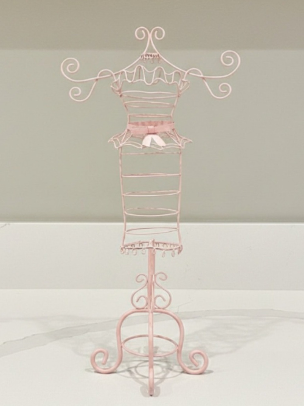 Pink Dress Form Mannequin Jewelry Stand